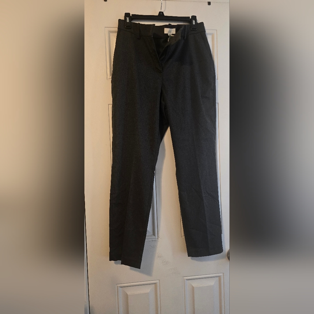 H&M Gray Dress Pants Classic Straight-Leg